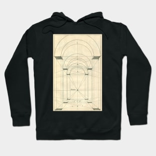 Vintage Architecture, Renaissance Arch Perspective by Henricus Hondius Hoodie